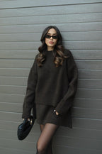 Miss | Tweedelige Set Dames Trui + Rok - Co-ord Set Wol