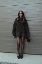 Miss | Tweedelige Set Dames Trui + Rok - Co-ord Set Wol