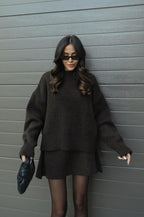 Miss | Tweedelige Set Dames Trui + Rok - Co-ord Set Wol