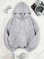 Katoenen Hoodie Dames | Fleece Oversized Casual - Miss Madera