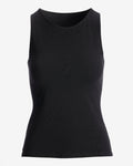 Katoenmix Tanktop Dames – Zwart | Relaxed Fit Gebreid - Miss Madera