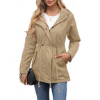 Miss | Jas Dames Utility Capuchon Verstelbare Taille