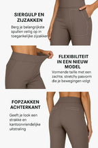 Miss | Broek Dames Hoge Taille Rechte Pijpen met Zakken
