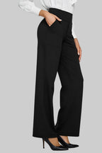 Miss | Broek Dames Hoge Taille Rechte Pijpen met Zakken