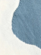 Hoodie Dames Gebreid Colorblock met Koordcapuchon