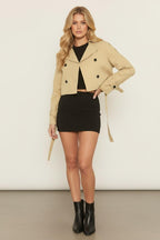 Korte Trenchcoat Dames | Dubbelrijig Getailleerd - Miss Madera