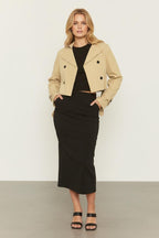 Korte Trenchcoat Dames | Dubbelrijig Getailleerd - Miss Madera