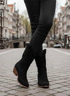 Leren enkellaarzen Dames Schachtdetail cowboy - Miss Madera