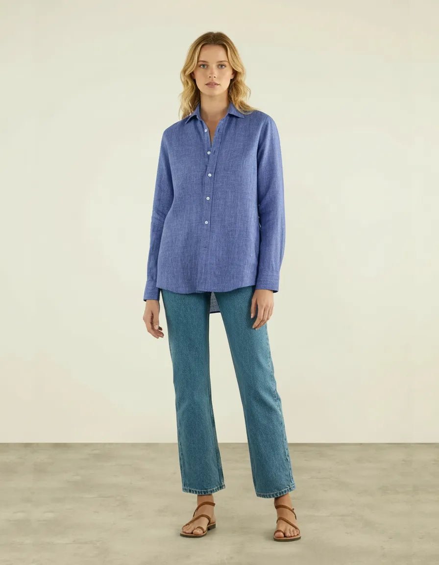 Linnen Blouse Dames | Relaxed Zomer - Miss Madera