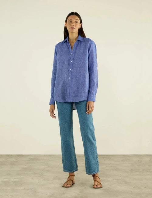 Linnen Blouse Dames | Relaxed Zomer - Miss Madera