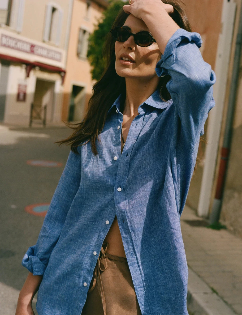 Linnen Blouse Dames | Relaxed Zomer - Miss Madera