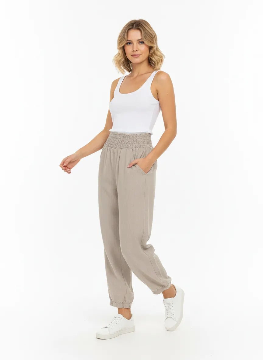 Linnen Broek Dames | Linnen Relaxed Wijdvallend - Miss Madera