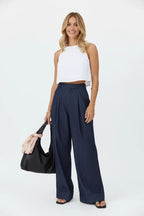 Linnen Crop Top Dames | Hoge Hals Boxy Mouwloos - Miss Madera