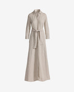 Linnen Maxi - jurk Dames | Frontknopen & Hoge Split Boho - Miss Madera