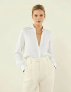 Linnen Overhemd Dames | Relaxed Knoopsluiting - Miss Madera