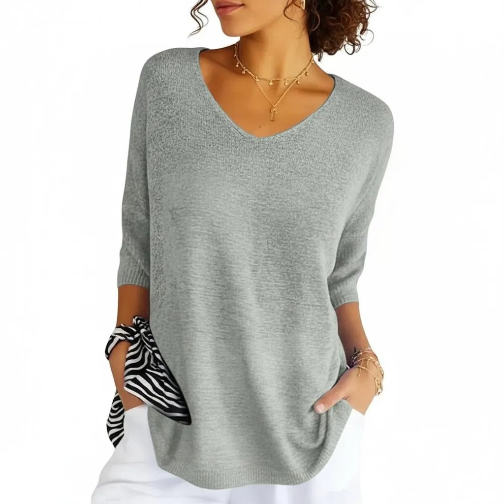 Linnenblend T‑shirt dames – casual dagelijks comfort - Miss Madera