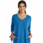 Linnenblend T‑shirt dames – casual dagelijks comfort - Miss Madera