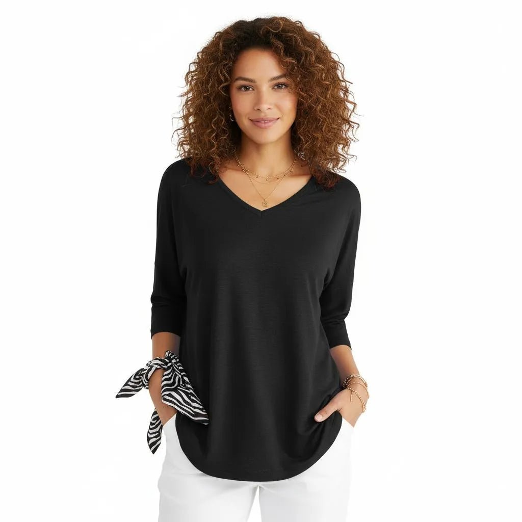 Linnenblend T‑shirt dames – casual dagelijks comfort - Miss Madera