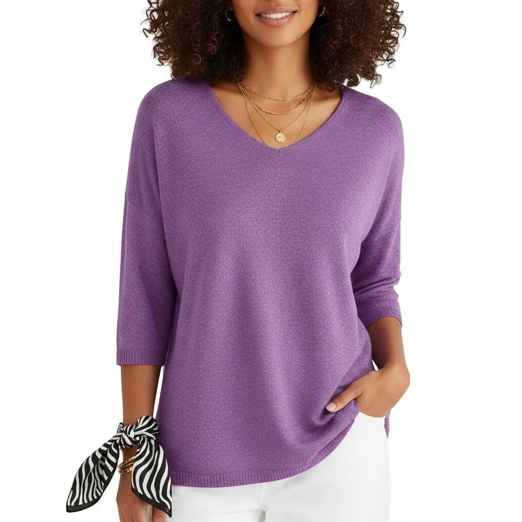 Linnenblend T‑shirt dames – casual dagelijks comfort - Miss Madera