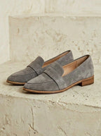 Loafers Orthopedisch grijze suède instappers - Miss Madera