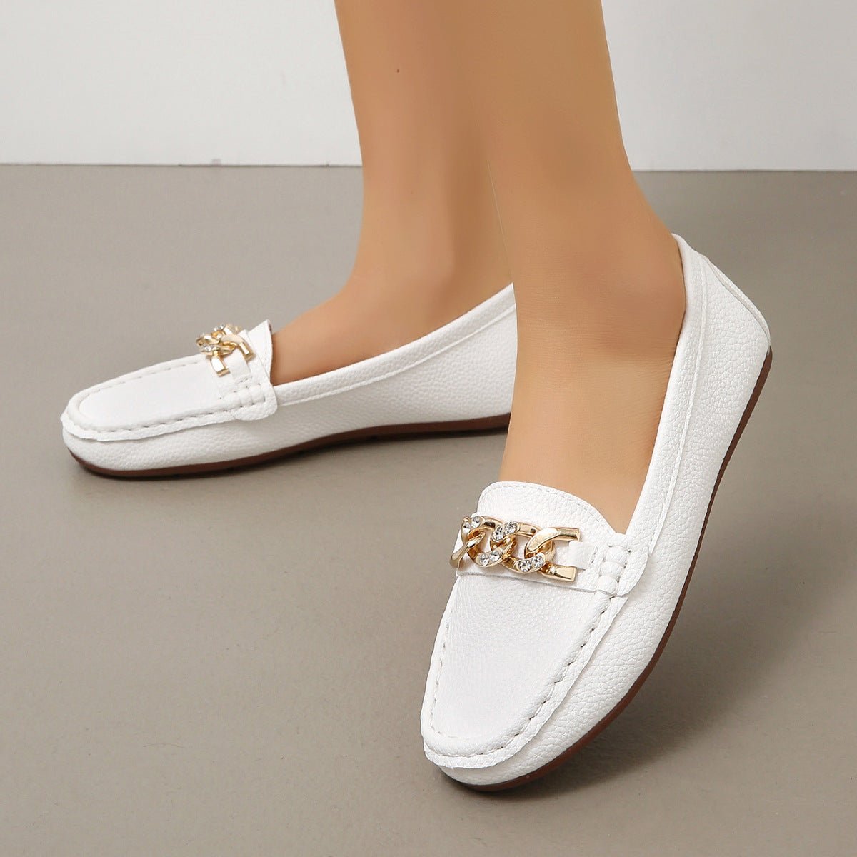 Loafers Ronde Neus Lage Hak Comfort - Miss Madera