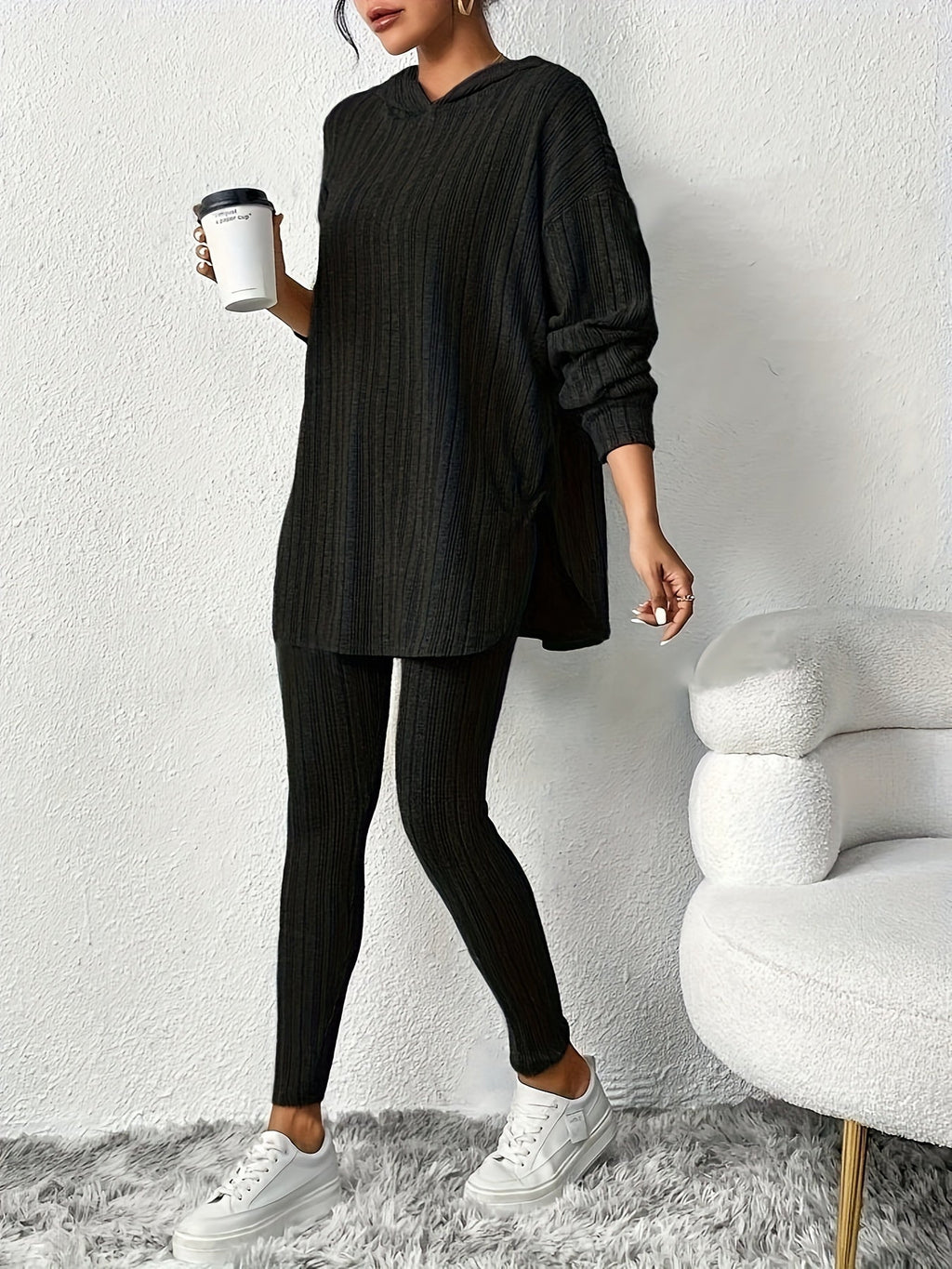 Miss | Tweedelige Set Dames Hoodie & Hoge Taille Legging – Co-ord Set