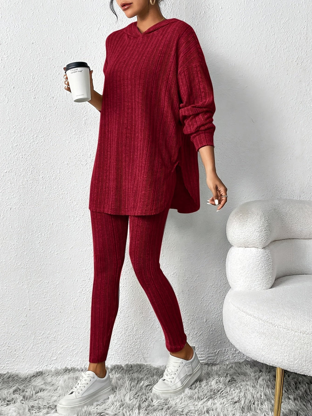 Miss | Tweedelige Set Dames Hoodie & Hoge Taille Legging – Co-ord Set