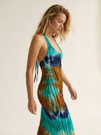 Maxi Jurk met verticale ruches - Miss Madera