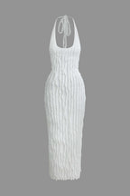 Maxi Jurk met verticale ruches - Miss Madera
