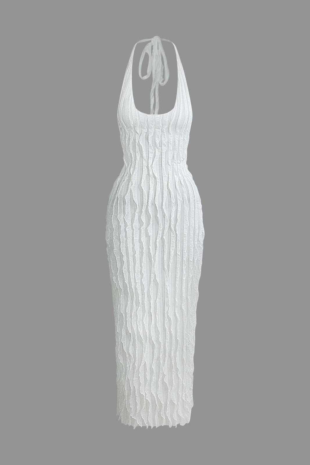 Maxi Jurk met verticale ruches - Miss Madera
