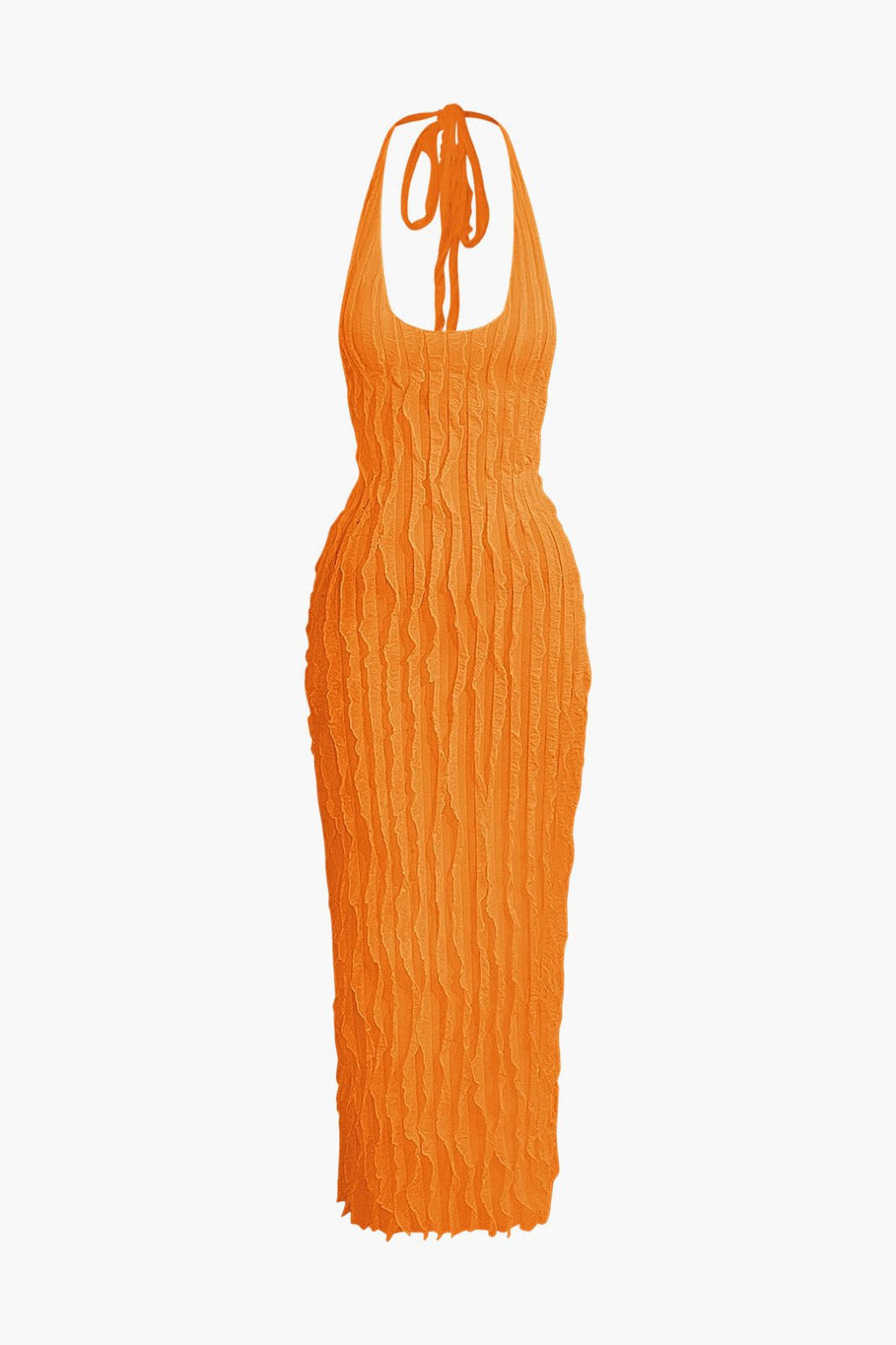 Maxi Jurk met verticale ruches - Miss Madera