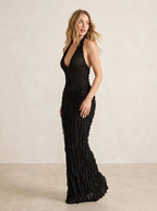 Maxi Jurk met verticale ruches - Miss Madera