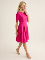 Midi Jurk Hot Pink - Miss Madera