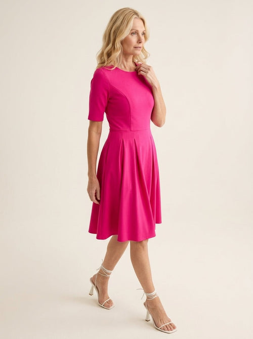 Midi Jurk Hot Pink - Miss Madera