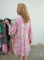 Mini Jurk levendige paisley print - Miss Madera