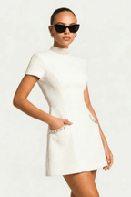 Mini Jurk Pareldetail Dames | Contemporary - Miss Madera - Miss Madera