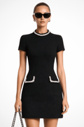 Mini Jurk Pareldetail Dames | Contemporary - Miss Madera - Miss Madera