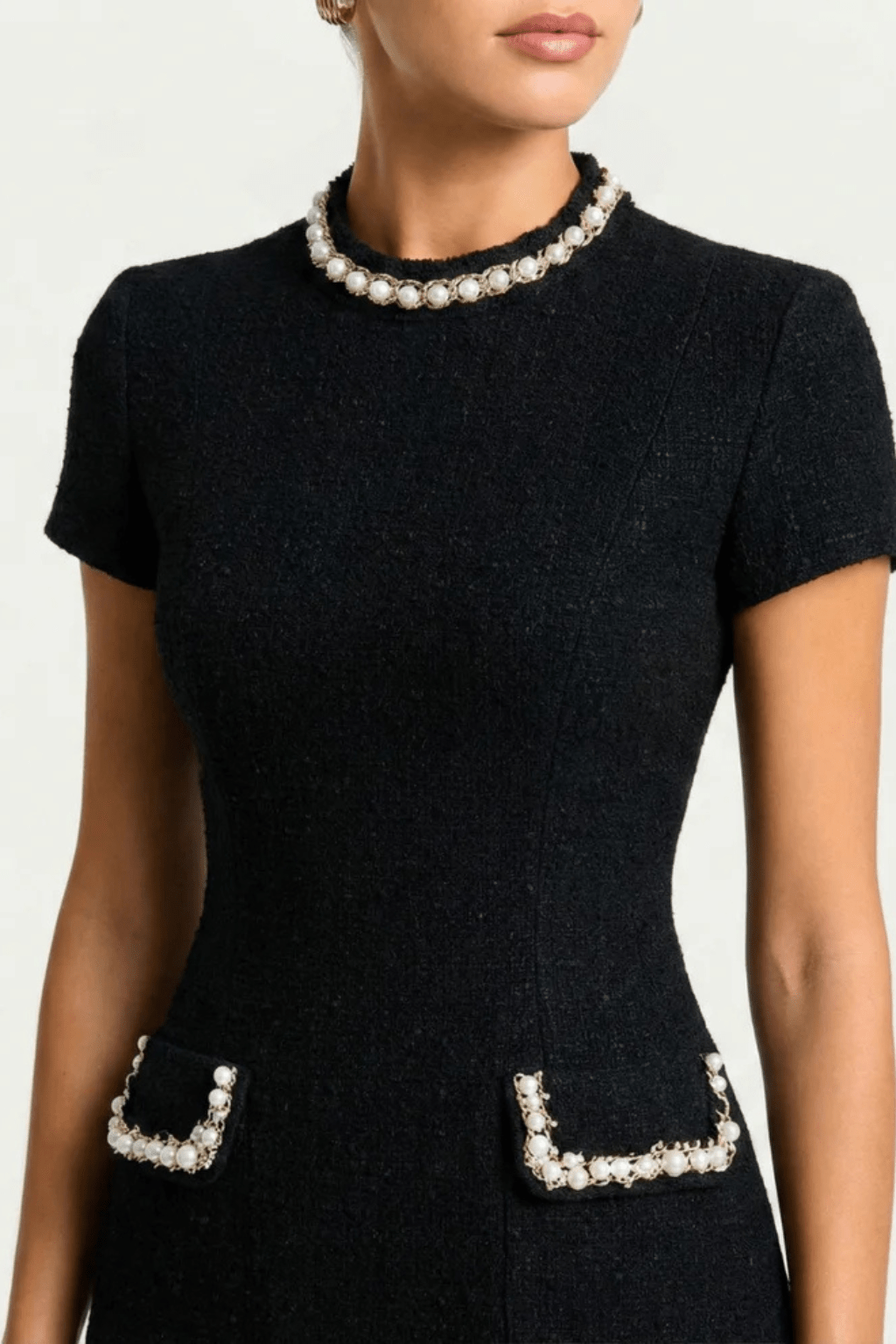 Mini Jurk Pareldetail Dames | Contemporary - Miss Madera - Miss Madera