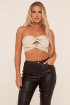 Miss | Bandeau Top Dames Casual Elegant - Polyester/elastaan mix - Miss Madera