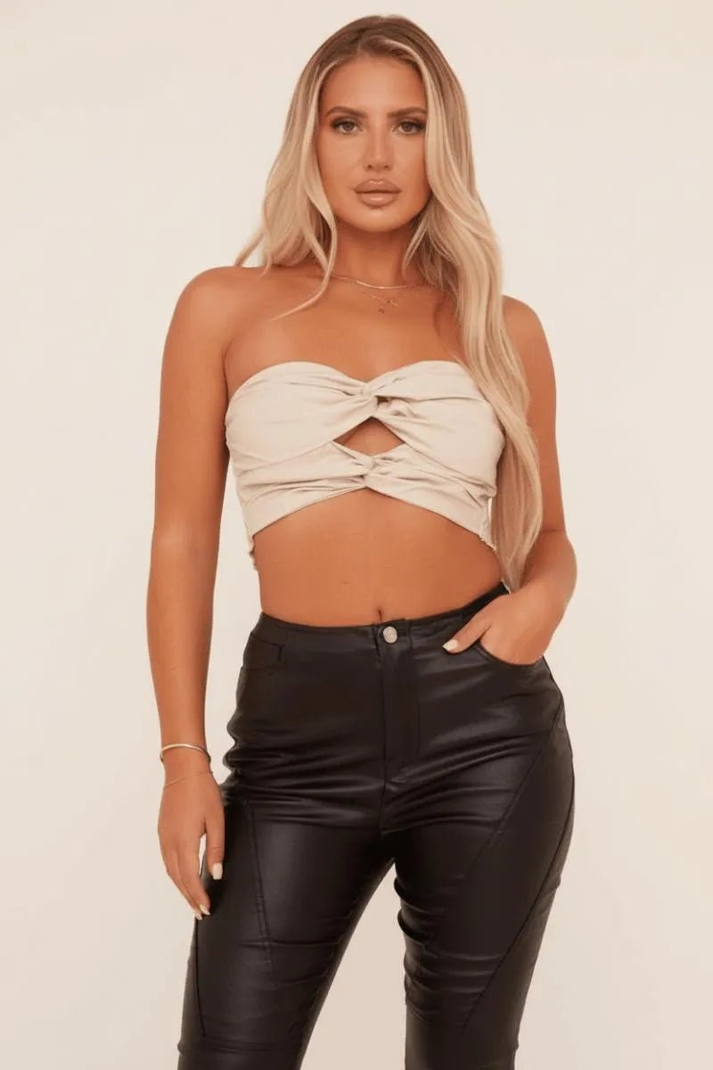 Miss | Bandeau Top Dames Casual Elegant - Polyester/elastaan mix - Miss Madera