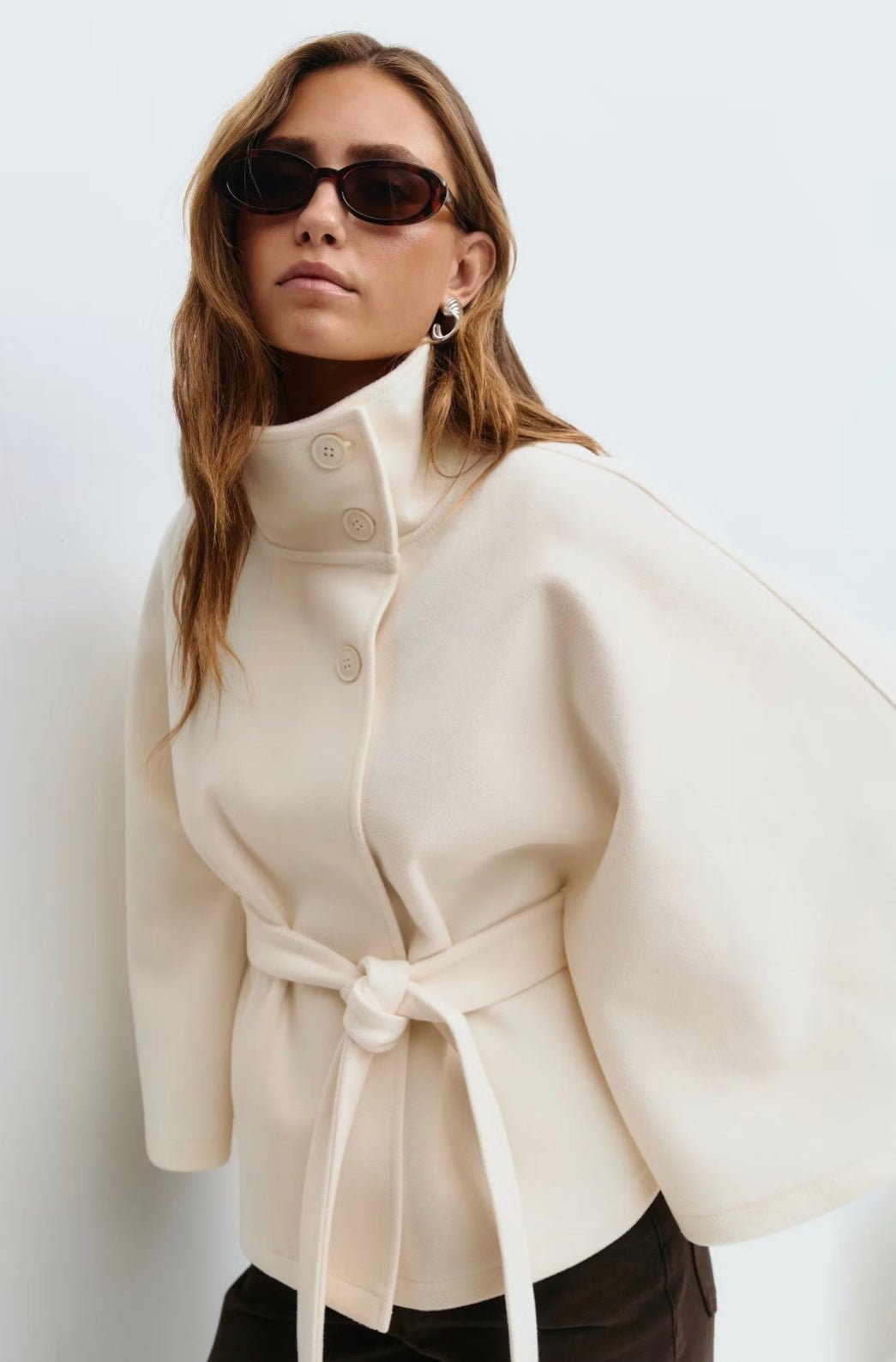 Miss | Blazer Dames Cape Loose Fit Batwing - Viscose - Miss Madera MIS-Q09PSA