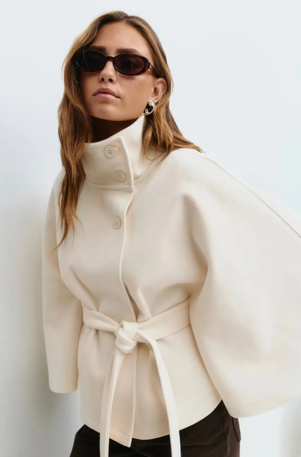 Miss | Blazer Dames Cape Loose Fit Batwing - Viscose - Miss Madera MIS-Q09PSA