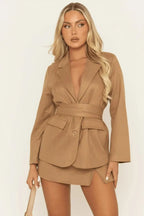 Miss | Blazer Dames Casual Elegant - Polyester/elastaan mix met suède - look afwerking - Miss Madera