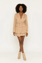 Miss | Blazer Dames Casual Elegant - Polyester/elastaan mix met suède - look afwerking - Miss Madera