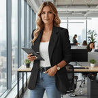 Miss | Blazer Dames Casual - Polyester/viscose blend - Miss Madera
