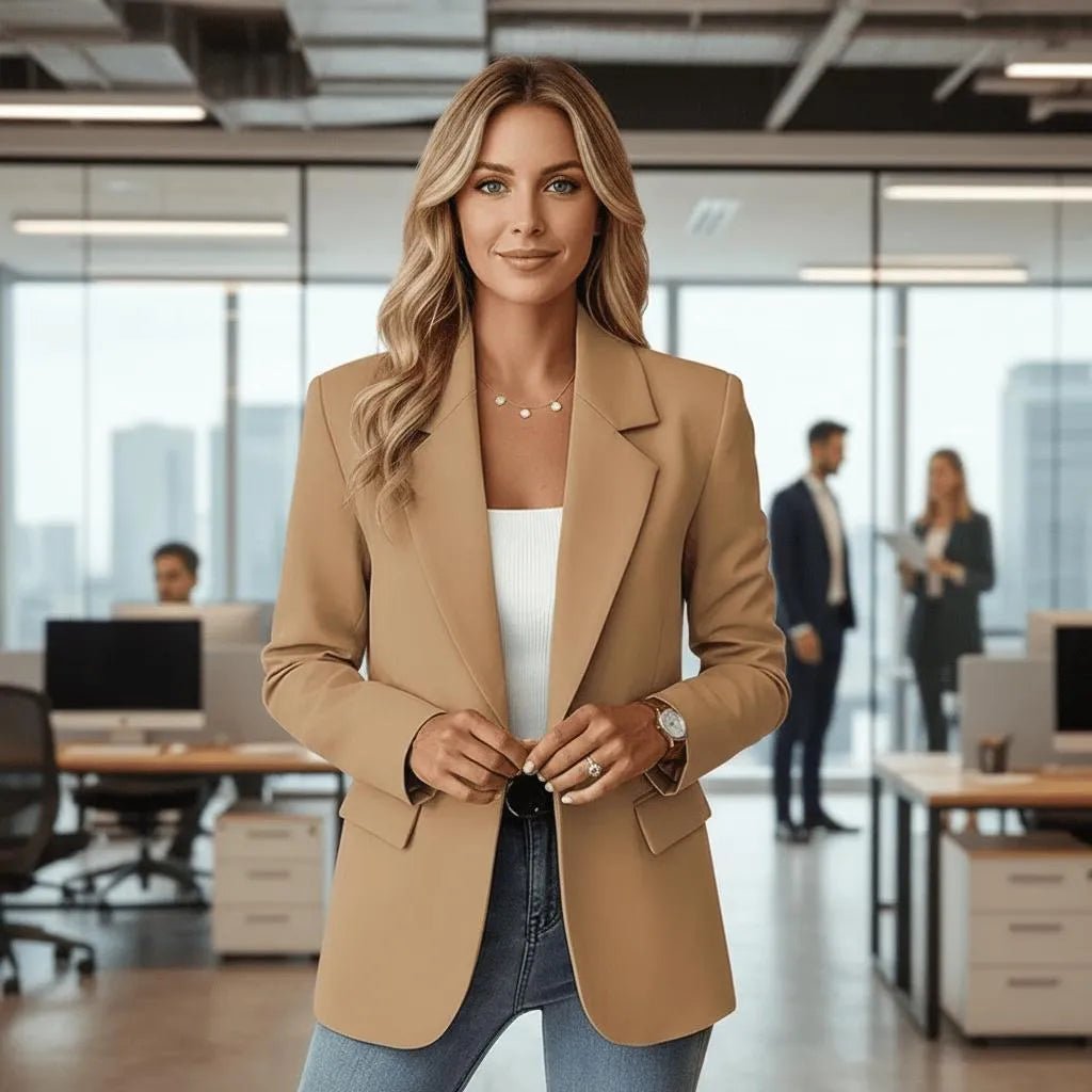 Miss | Blazer Dames Casual - Polyester/viscose blend - Miss Madera
