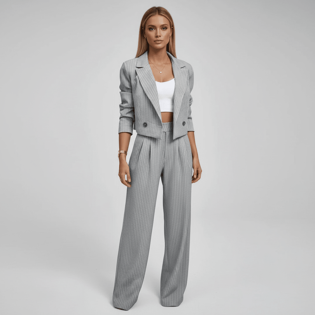Miss | Blazer Dames Gestreept Klassiek - Polyester - Miss Madera MIS-EA9QHW