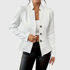 Miss | Blazer Dames Getailleerd Cable-Knit - Gebreid - Miss Madera MIS-QTL50Q
