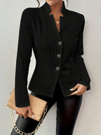 Miss | Blazer Dames Getailleerd Cable-Knit - Gebreid - Miss Madera MIS-T41LLV
