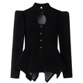 Miss | Blazer Dames Getailleerd Staande Kraag Cut-Out - Fluweel - Miss Madera MIS-2DR2Z8